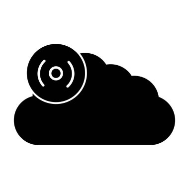 bulut vektörü düz renk simgesi