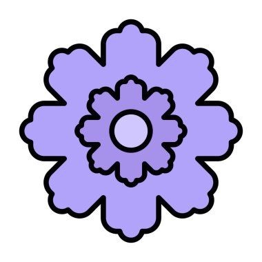 Çiçek. Web simgesi basit illüstrasyon