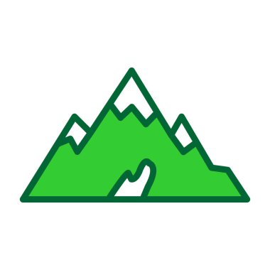 dağ simgesi vektör işareti ve beyaz arkaplanda izole edilmiş sembol,