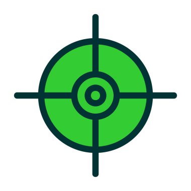 Şeffaf bir arkaplanda hedef vektör çizimi. Birinci kalite semboller. Konsept ve grafik tasarımı için simgeler.