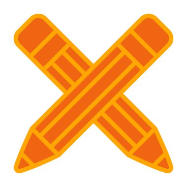 Vektör illüstrasyonu, turuncu kalem