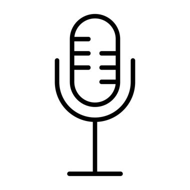 mikrofon simgesi vektör illüstrasyonu