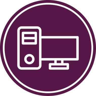 Bilgisayar. Web simgesi basit illüstrasyon