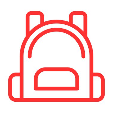 Beyaz arkaplanın kırmızı ve siyah simgesinin vektör çizimi