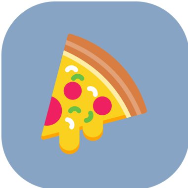 lezzetli İtalyan pizza izole simgesi