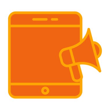 megafon ikonu. Vektör illüstrasyonu