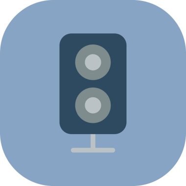 Işık lambası simgesi, vektör illüstrasyonu