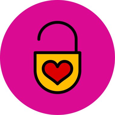 Kalp simgesi, vektör illüstrasyonu basit tasarım