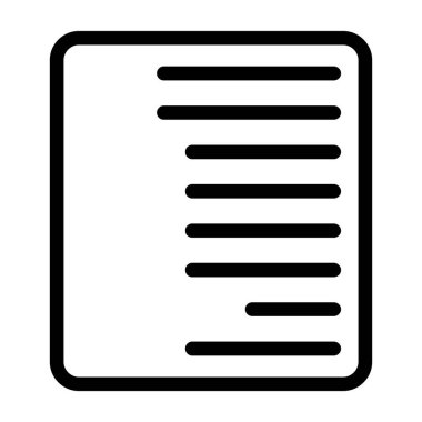 belge dosyası ince çizgi vektör simgesi