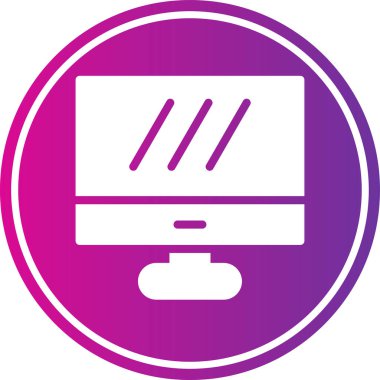 Bilgisayar. Web simgesi basit illüstrasyon