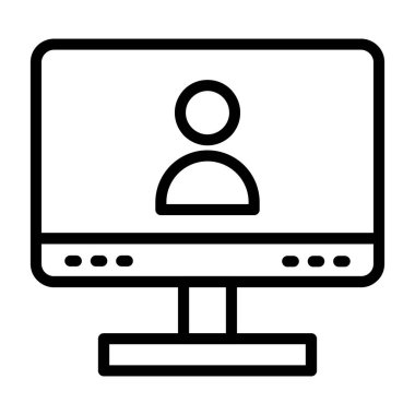 Bilgisayar. Web simgesi basit illüstrasyon