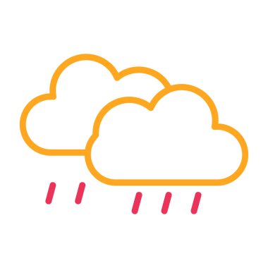 Web ve mobil uygulama tasarımınız için beyaz arkaplanda izole edilmiş hava simgesi vektörü, yağmur logosu kavramı