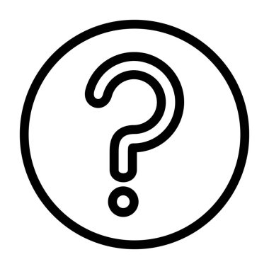 Soru işareti ana hatları. soru yardım sembolü