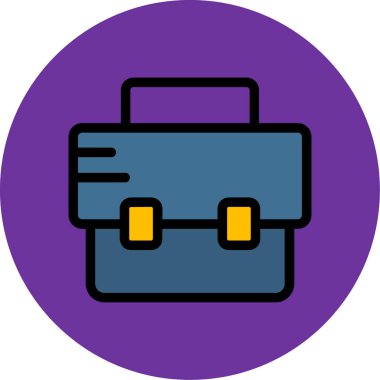 Evrak çantası simgesinin vektör illüstrasyonu