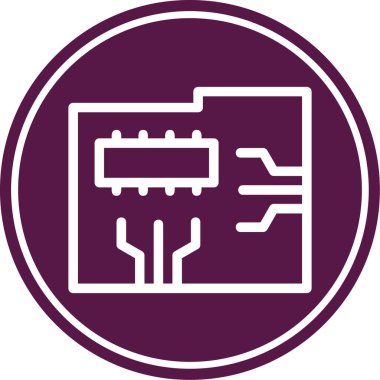 Çip simgesi vektör illüstrasyonu