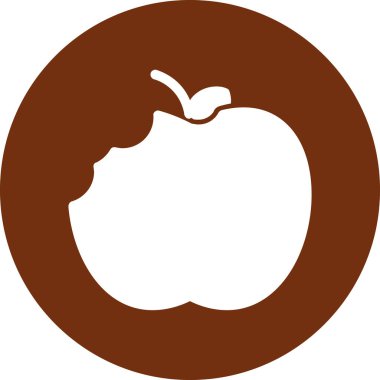 elma meyve simgesi, vektör illüstrasyonu