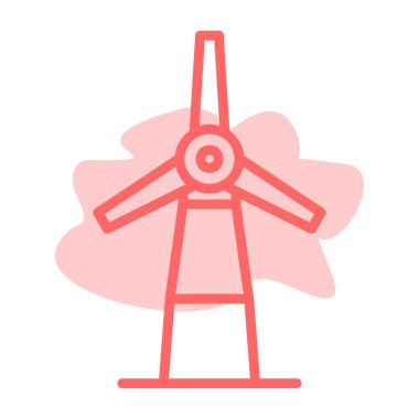 Yel değirmeni Web simgesi basit illüstrasyon