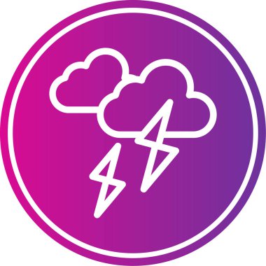 Şimşek simgesi vektör illüstrasyonu