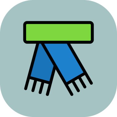 Kumaş kumaş kumaş simgesi ana hatlarıyla