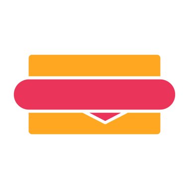 Fast Food simgesi, vektör illüstrasyonu