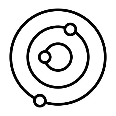 atom simgesi vektör illüstrasyonu