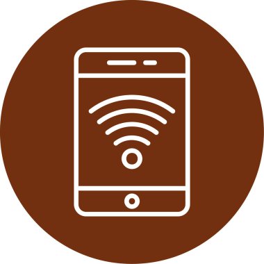 Wi-Fi ikon vektör resimli cep telefonu