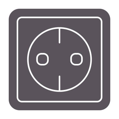 soket simgesi, vektör illüstrasyonu