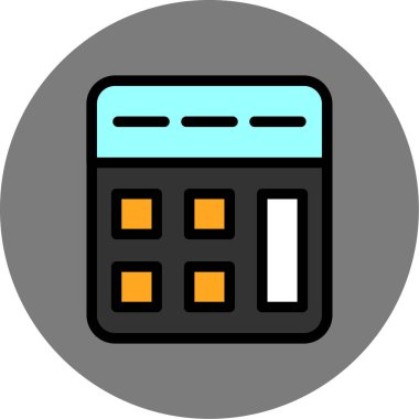 hesap makinesi simgesi vektör illüstrasyonu