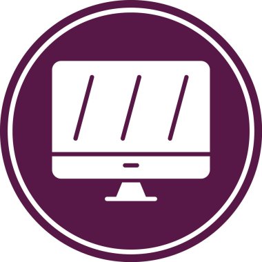 Bilgisayar. Web simgesi basit illüstrasyon