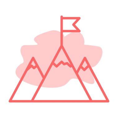 Volkan ikonu. vektör illüstrasyonu