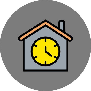 çalar saat simge vektör çizim