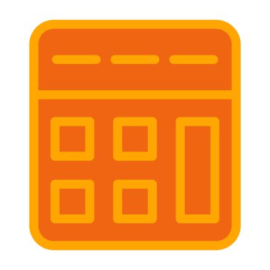 Bir hesap makinesinin karikatür simgesinin vektör çizimi