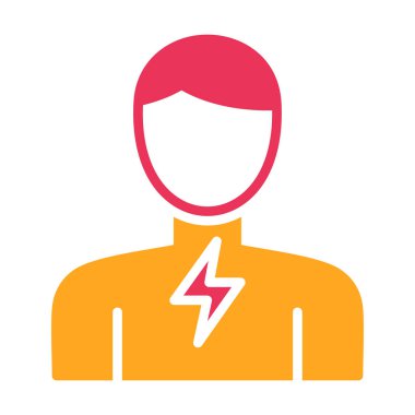 Yıldırımlı bir adamın vektör çizimi