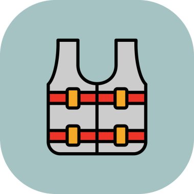 Yelek simgesinin vektör illüstrasyonu