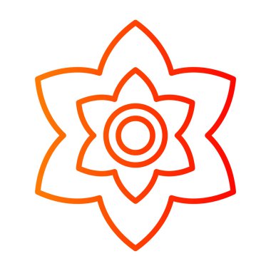 Çiçek. Web simgesi basit illüstrasyon