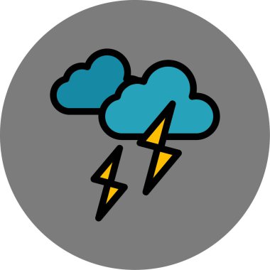 Şimşek simgesinin vektör illüstrasyonu