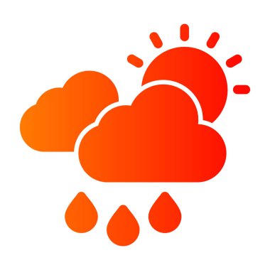 Beyaz arkaplanda izole edilmiş hava durumu simgesi. resimleme