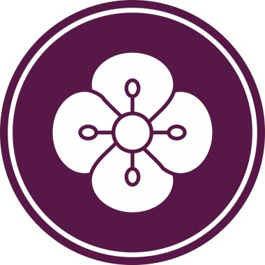 çiçek vektör simgesi modern illüstrasyon