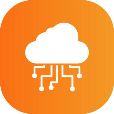 bulut hesaplama vektörü simgesi