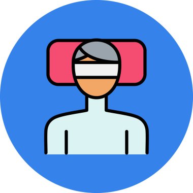 Sanal gerçeklik gözlüklü bir adam. vektör illüstrasyonu