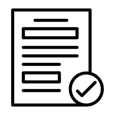 Kontrol listesi. Web simgesi basit tasarım