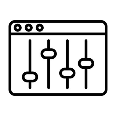 Beyaz arkaplanda web vektör simgesi