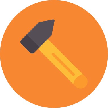 Çekiç düzlüğü simgesi, vektör illüstrasyonu