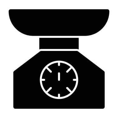 Alarm saati simgesi basit vektör çizimi