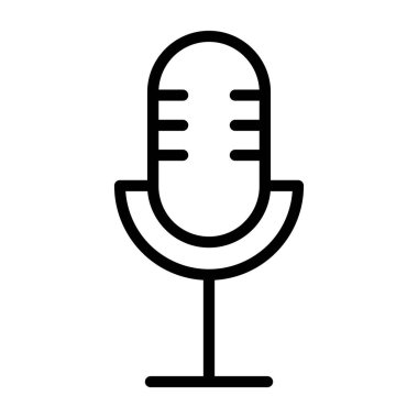 microphone thin line vector icon