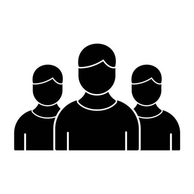 takım grup simgesi, basit siyah biçimi