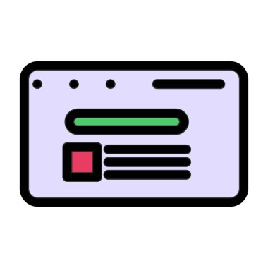 Web renk simgesi. Vektör çizim