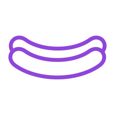 Web ve mobil uygulama tasarımınız için beyaz arkaplanda izole edilmiş hot dog simgesi vektörü, köpek logosu konsepti