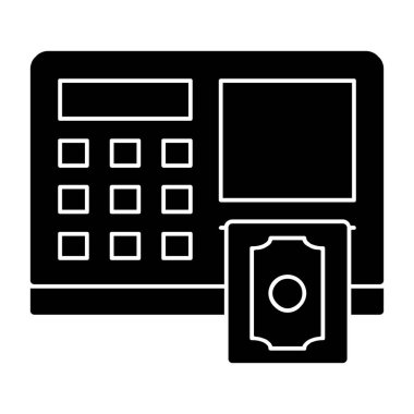 Hesap makinesi simge. Hesap makinesi vektör simgesi web için basit örnek