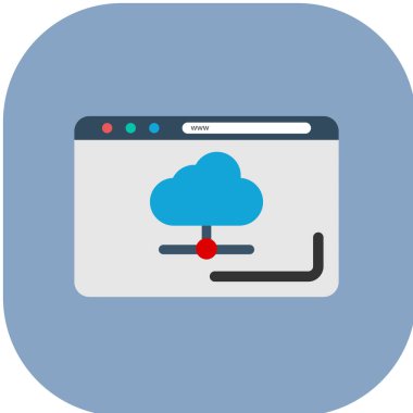 bulut hesaplama vektörü simgesi